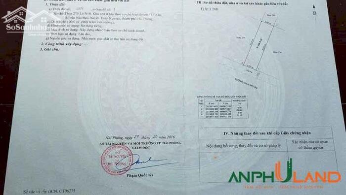 Hình ảnh Chào bán lô đất 100m2 tại Phường Thủy Nguyên ( TT Núi Đèo), TP Hải Phòng 0