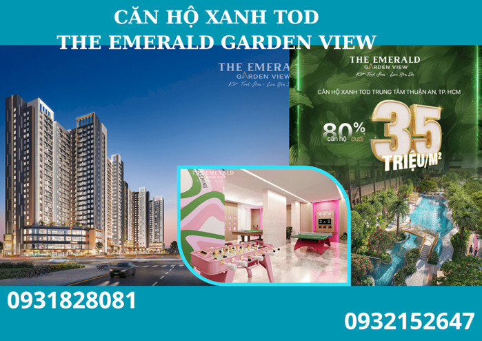 Hình ảnh THE EMERALD GARDEN VIEW biểu trưng lối sống xanh đẳng cấp chỉ từ 35tr/m² nằm tại THUẬN AN 1