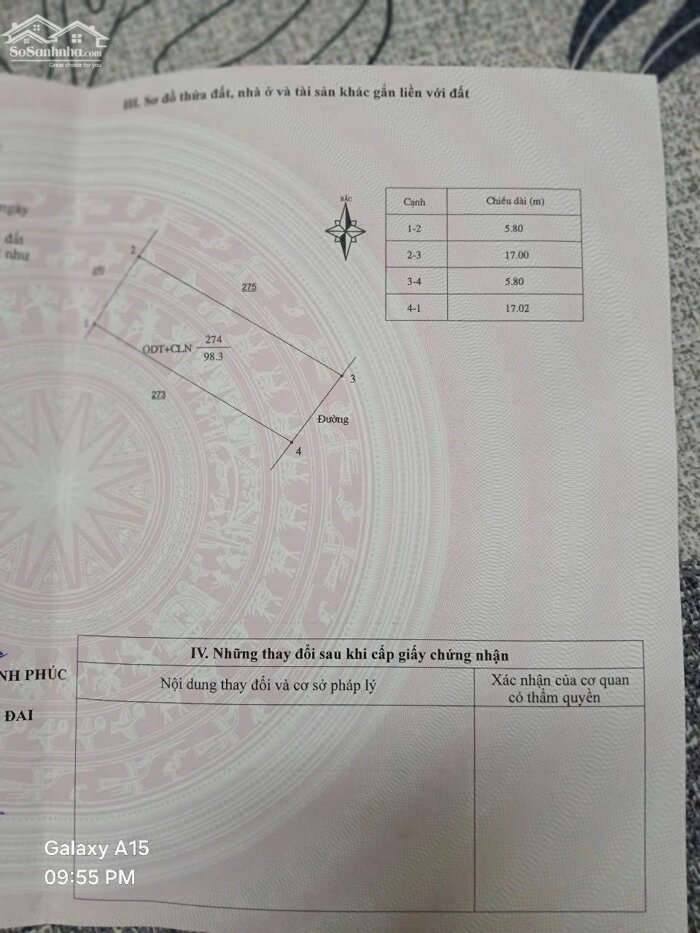 Hình ảnh Bán lô 98m2, mt 5.8m hướng Đông Nam, Lai Sơn, Vĩnh Yên lh_0987673102 1