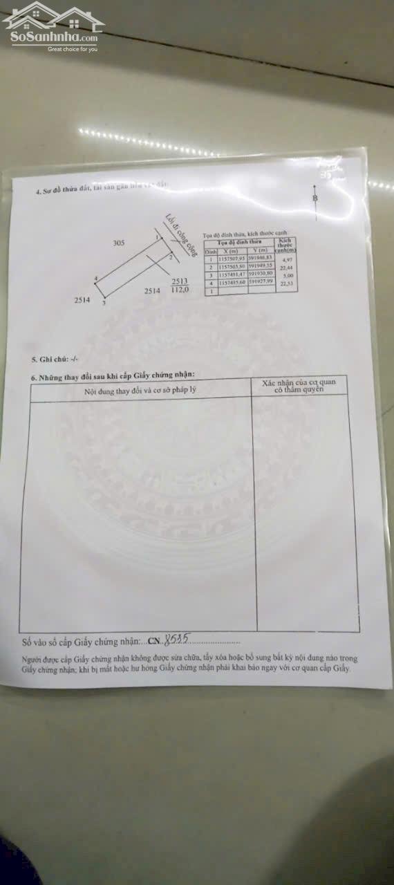 Hình ảnh Đất nền thổ cư 116m2 mt xe hơi xã Tân Chánh giá rẻ 480tr 3