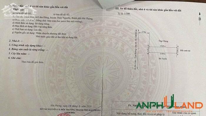 Hình ảnh Chuyển nhượng lô đất 125m2 TDP Đền, Phường Thiên Hương ( xã Lâm Động), TP Hải Phòng 0