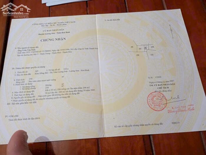 Hình ảnh BÁN LÔ ĐẤT PHỐ CẠNH CHỢ LƯƠNG SƠN 2