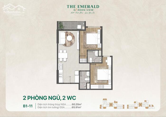 Hình ảnh The Emerald Garden View 35tr/m2 con số đã tuyệt chủng trên bản đồ căn hộ Sài Gòn 4