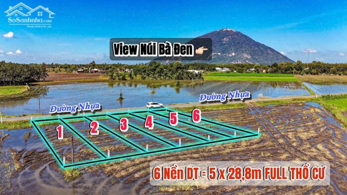 Hình ảnh Mặt tiền đường nhựa view trực diện núi bà đen full thổ cư 140m2 sẵn sổ ra thị trấn DMC chỉ vài phút 3