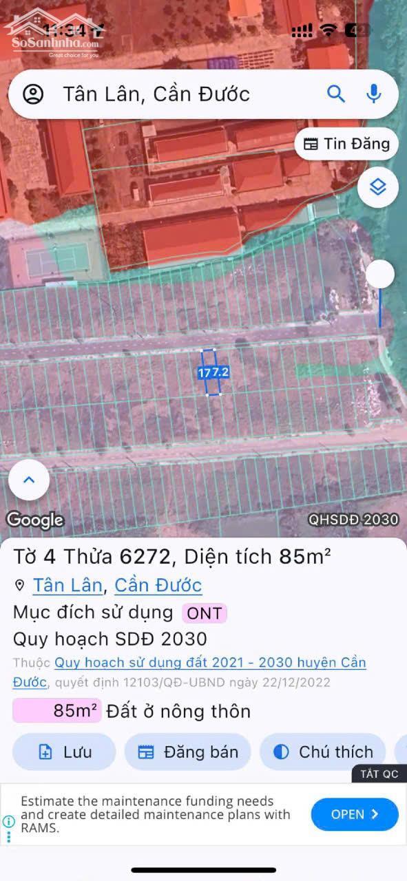 Hình ảnh Chủ cần bán gấp 85m2 nền đẹp kdc An Phú giá rẻ đầu tư 850tr 4