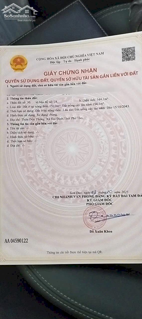 Hình ảnh Bán lô góc 2 mt 344m2 Đền Thông, Đại Đình Cạnh Khu du lịch lh_0987673102 3