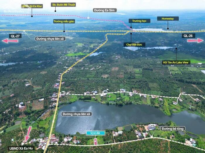 Hình ảnh Cư Kuin- Đắk Lắk đất giáp hồ tự nhiên dt 6*27m sẵn thổ cư kdc đông đường bê tông tới đất giá chỉ 4xxtr 1