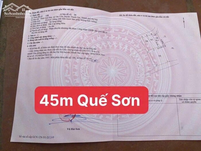 Hình ảnh Bán đất Quế Sơn Tân Ước Thanh Oai, 40m-52m2 giá hơn 2-3 tỷ 9