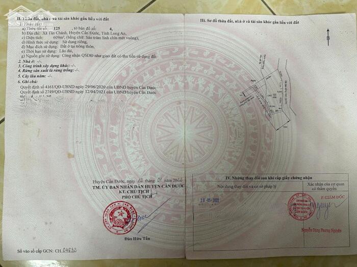 Hình ảnh Đất thổ cư 609m2 mt view sông Vàm Cỏ thích hợp làm nhà vườn giá rẻ 700tr hết sổ 3