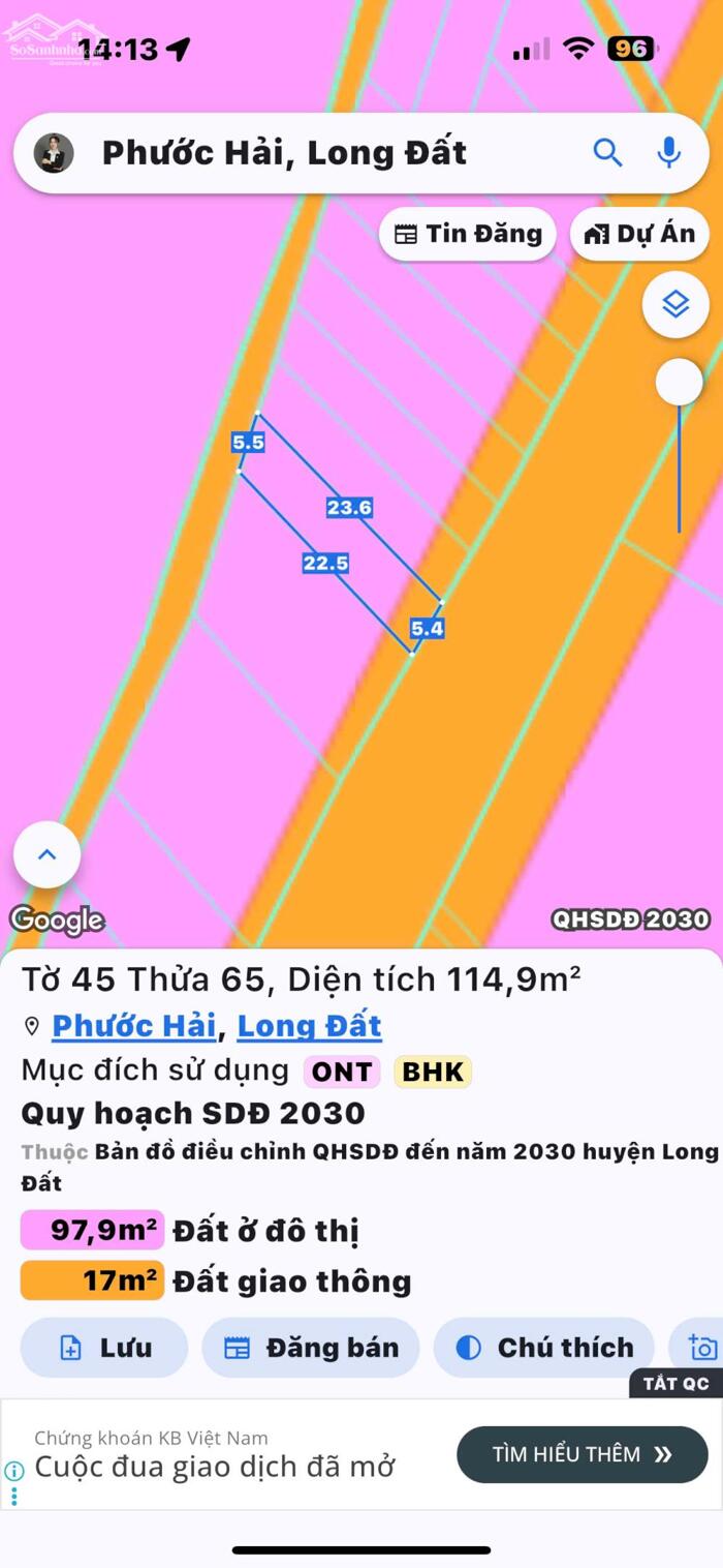 Hình ảnh Ngộp 800tr bán gấp lô đất gần biển Phước Hải - Bà Rịa Vũng Tàu 0
