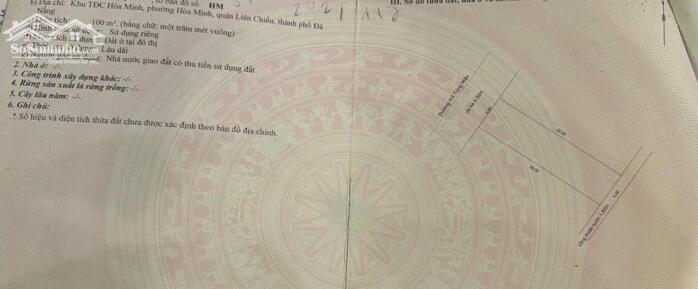 Hình ảnh Chính chủ gửi bán lô đất MT Hồ Tùng Mậu, P. Hoà Khánh mới, Đà Nẵng. 2