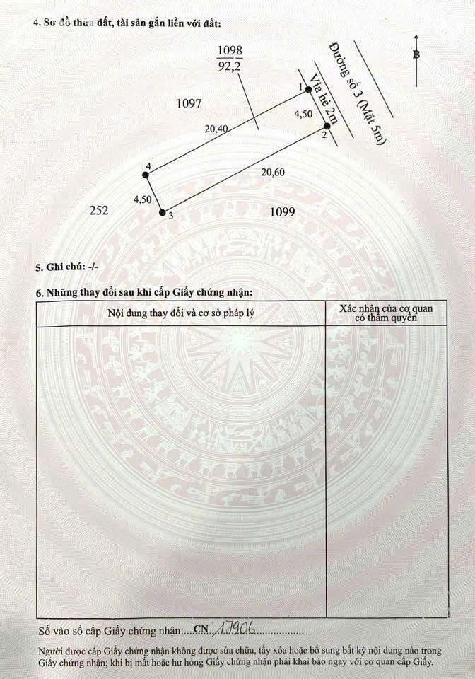 Hình ảnh Đất nền đô thị 92m2 kdc 1B giá rẻ bao đầu tư cho khách 980tr 3