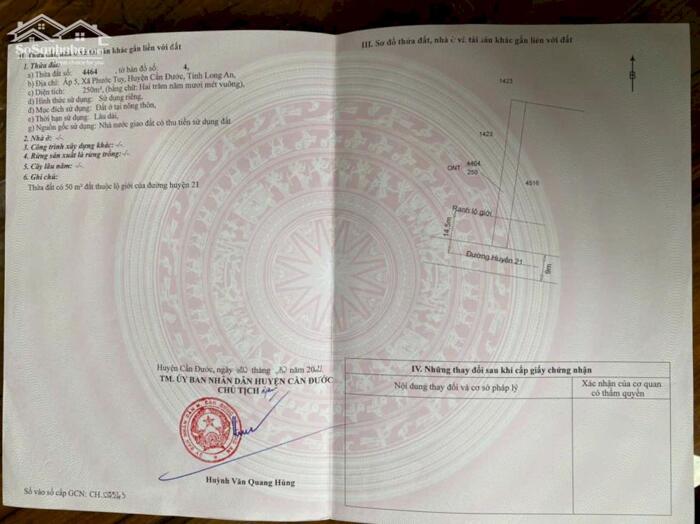 Hình ảnh Đất thổ 250m2 mt HL21 xã Phước Tuy mặt tiền kinh doanh giá rẻ 1 tỏi 7 4