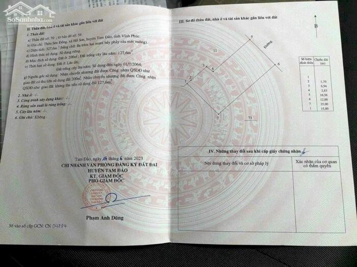 Hình ảnh Bán đất Hồ Sơn - Tam Đảo. sẵn vài lô 100- 320m2. Cạnh tt thị trấn Hợp châu 2