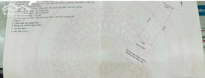 Hình ảnh Chính chủ gửi bán nhà cấp 4 MT Hòa Minh 14.Đà Nẵng. 2