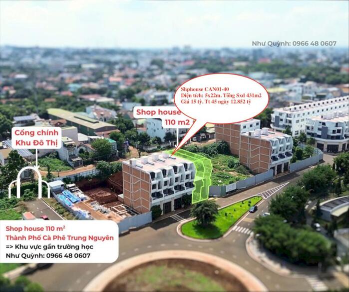 Hình ảnh Shophouse dự án Trung Nguyên 110m2 vị trí view thoáng tiện ích đẳng cấp. 0