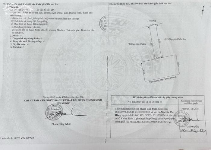 Hình ảnh Bán đất mặt đường Mạc Đăng Doanh, Dương Kinh gần đối diện trường THPT Mạc Đỉnh Chi 3