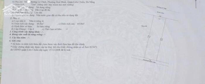 Hình ảnh Cần bán nhà cấp 4 MT Lê Thiệt.Đà Nẵng 2