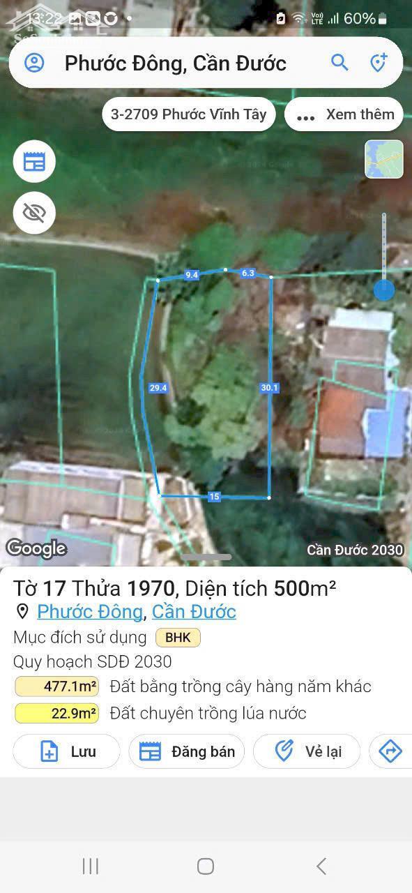 Hình ảnh Đất vườn giá rẻ 500m2 mt đường xe máy Phước Đông chỉ 650tr 2