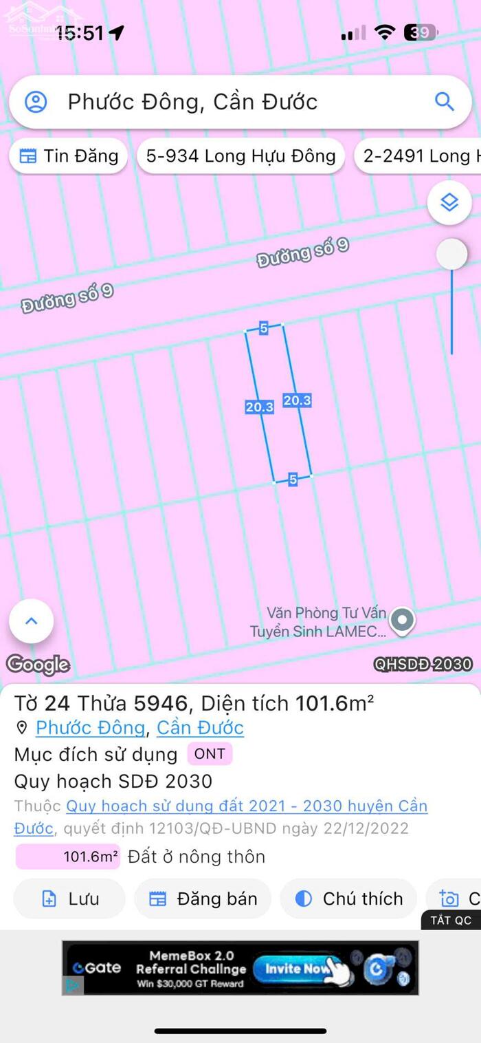 Hình ảnh Chủ hạ giá bán gấp 100m2 nền đẹp tdc Phước Đông rẻ 770tr 5