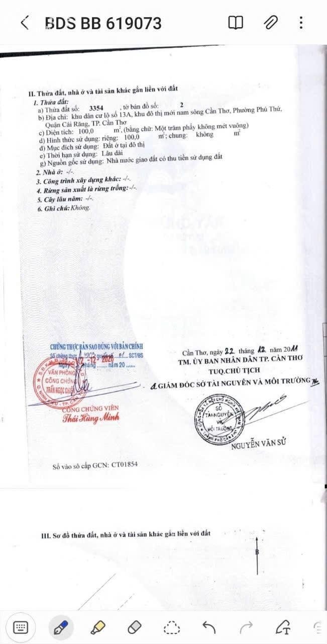 Hình ảnh Chị Chủ gởi Bán: Bán nền Đường A1 Khu Thiên Lộc, P. Hưng Phú, Cần Thơ. 2