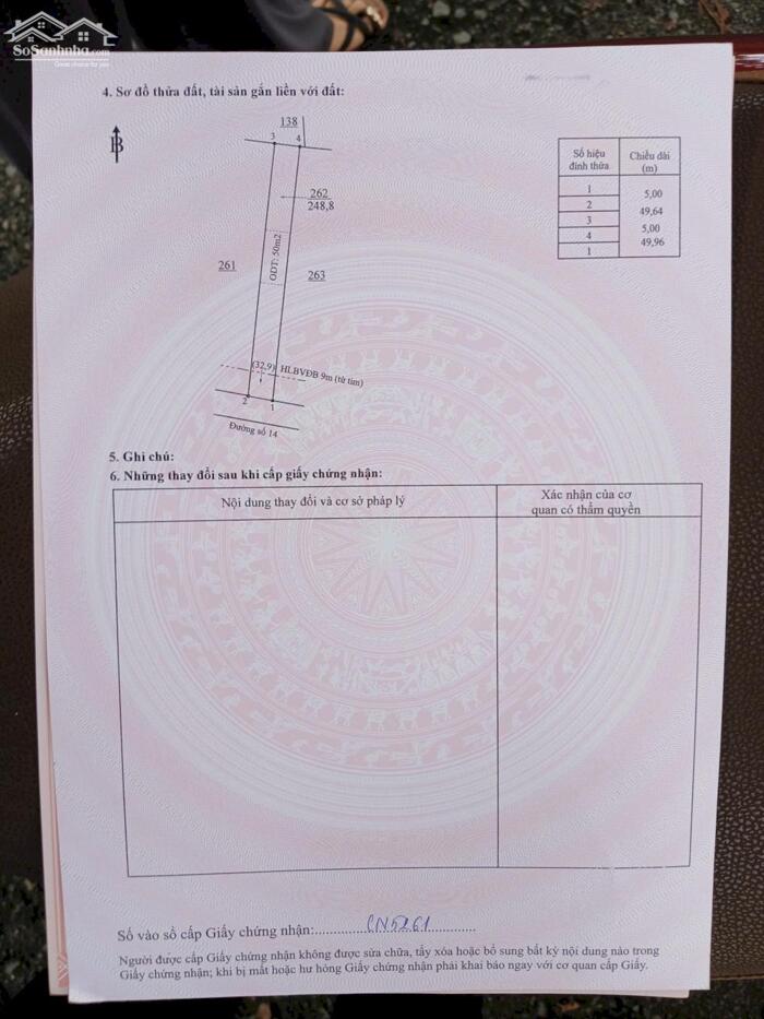 Hình ảnh Bán đất Chơn Thành, Bình Phước. DT 247m2(50m2 thổ cư) 0