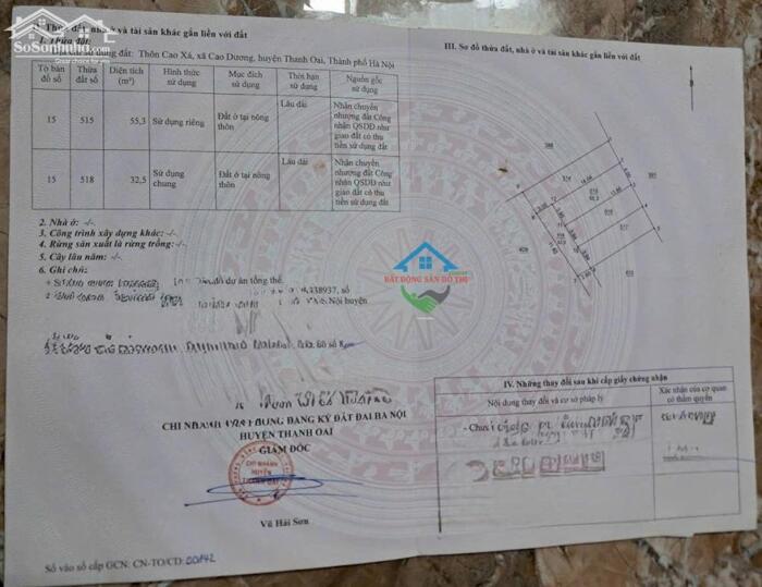 Hình ảnh Bán đất Cao Xá Cao Dương Thanh Oai, 55m2 nở Hậu, Gần ngã tư Vác, nhỉnh 2 tỷ 2