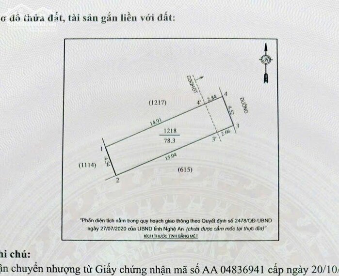 Hình ảnh Bán lô 79m2 đất mặt đường Phạm Tuấn Thái, gần khu TĐC xóm 12 Nghi Phú 1