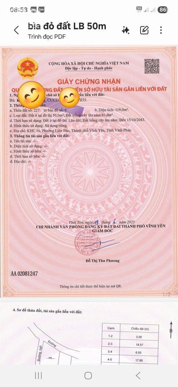 Hình ảnh Bán đất đẹp Liên bảo, ngay vòng xuyến chung cư VCI . 3