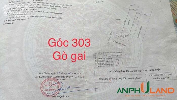 Hình ảnh Cần bán lô góc 2 mặt tiền 303 khu đô thị Gò Gai, Phường Thuỷ Nguyên, TP Hải Phòng 1