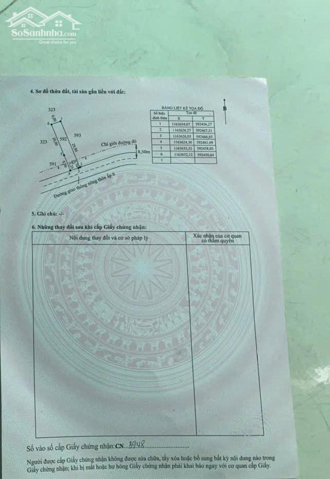 Hình ảnh Đất thổ cư 180m2 mt đường 7m xã Phước Tuy bán xả cuối năm 850tr 5