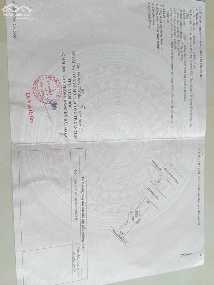 Hình ảnh BÁN NỀN A1 KHU DÂN CƯ PHÚ AN. ĐOẠN NGOÀI ĐỐI DIỆN LÀ BIỆT THỰ 1