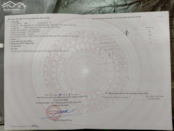 Hình ảnh Bán đất Sau Núi, Hội Hợp, Vĩnh Yên, Vĩnh Phúc. Sau lưng là vườn hoa rộng 3