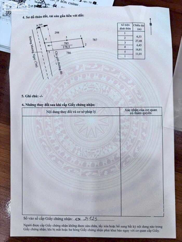 Hình ảnh Đất thổ cư 350m2 mt đường 7m xã Tân lân giá xả cuối năm 1 tỷ 250tr 3