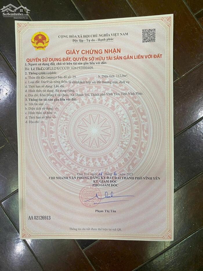 Hình ảnh Bán lô góc Vip nhất Đồng cửa quán Thanh Trù, Vĩnh yên. View đường tránh. 3