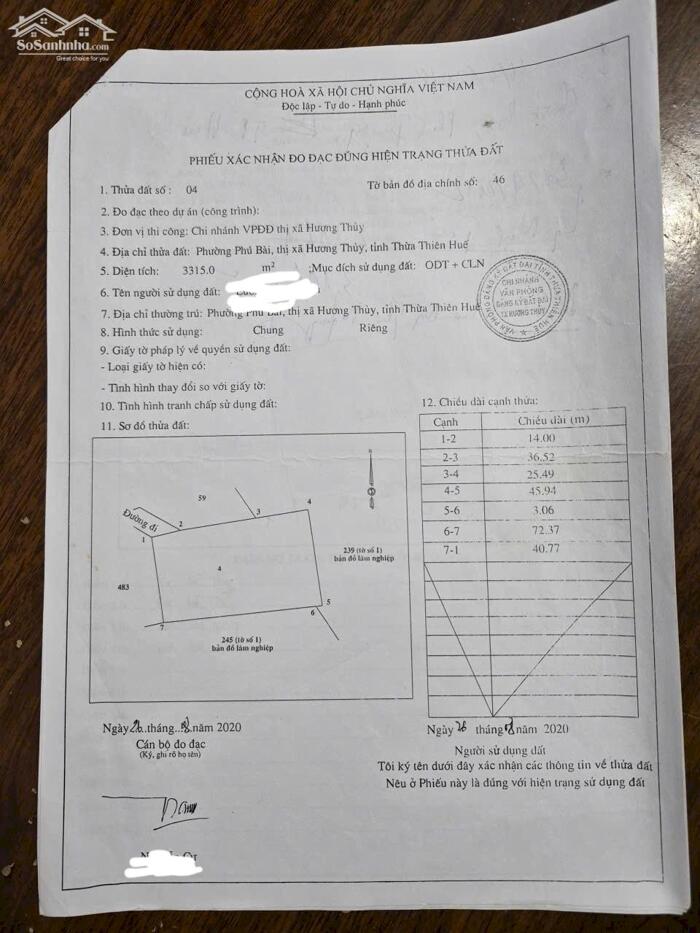 Hình ảnh BÁN ĐẤT KIỆT Ô TÔ NGUYỄN CÔNG HOAN – PHÚ BÀI, HUẾ | 4,5 TỶ - TL 3