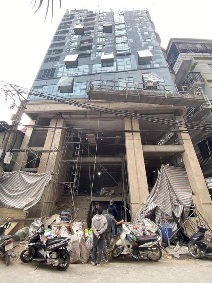 Hình ảnh Tòa 9 Tầng Mặt phố Hoàng Ngân Hầm 85 Tỷ Mặt Tiền 6M , GPXD PCCC Chuẩn 0