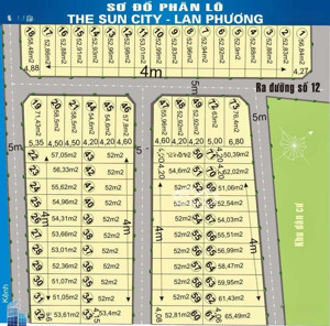 mở bán dự án thesuncity lan phương, quốc lộ 13, thủ đức - giá 1 tỷ 090 / 52m2. sổ riêng từng nền