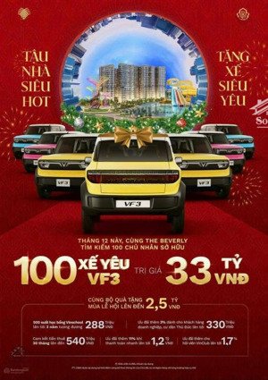 ưu đãi khủng gần 1.3 tỷ cho khách hàng: tặng vf3, 3 suất vinschool, nội thất 500 triệu, lì xì,...
