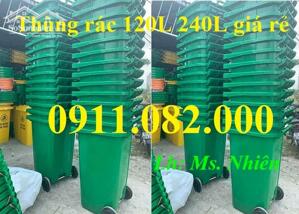Giảm giá 30% thùng rác công cộng, thùng rác 120l 240l 660l giá rẻ miền tây- lh 0911082000