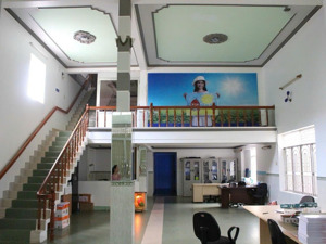 cho thuê khách sạn 2 mặt tiền 234 đường yên ninh, tt khánh hải. dtsd: 510m, đầy đủ nội thất, 25tr