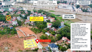đất thị trấn cao thượng ô tô đến đất giá chỉ 700tr được 215m2 ngay ubnd huyện, quảng trường
