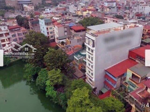 chính chủ bán toà khách sạn 3 sao view hồ phố trần duy hưng dt:150m mt:6,2m nhà 9 tầng 25 phòng