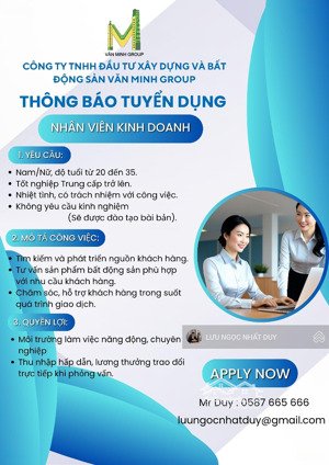 thông báo tuyển dụng nhân viên kinh doanh