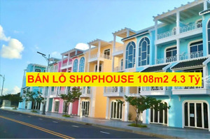 chính chủ bán lỗ shophouse cara world cam ranh 108m² giá chỉ 4,2 tỷ, sổ đỏ lâu dài. đã nhận nhà