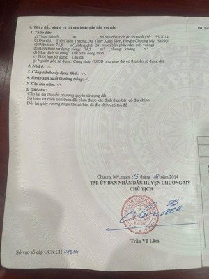 chào bán lô đất đẹp tại tiên trượng - thuỷ xuân tiên - chương mỹ
