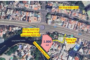 cho thuê mặt bằng kd vị trí đắc địa, rộng 1000m2 ngay vòng xoay kđt vĩnh điềm trung