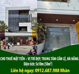 CHO THUÊ MẶT TIỀN – VỊ TRÍ ĐẸP, TRUNG TÂM CẨM LỆ, ĐÀ NẴNG