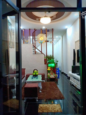 sát mặt tiền! nhà mới đẹp 4 tấm hẻm xe hơi lò siêu p12. dt: (4x13)m giá: 8,5 tỷ(tl)