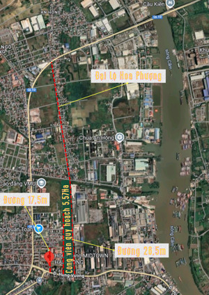 bán shophouse hồng bàng midtown, 5,3 tỷ vnd, 65m2, 6pn, 4wc, mặt tiền 5m